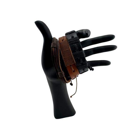 Triad of Anarchy Braided Cuffs: Unisex. Adjustable. Unrelenting. - Picture 3 of 3